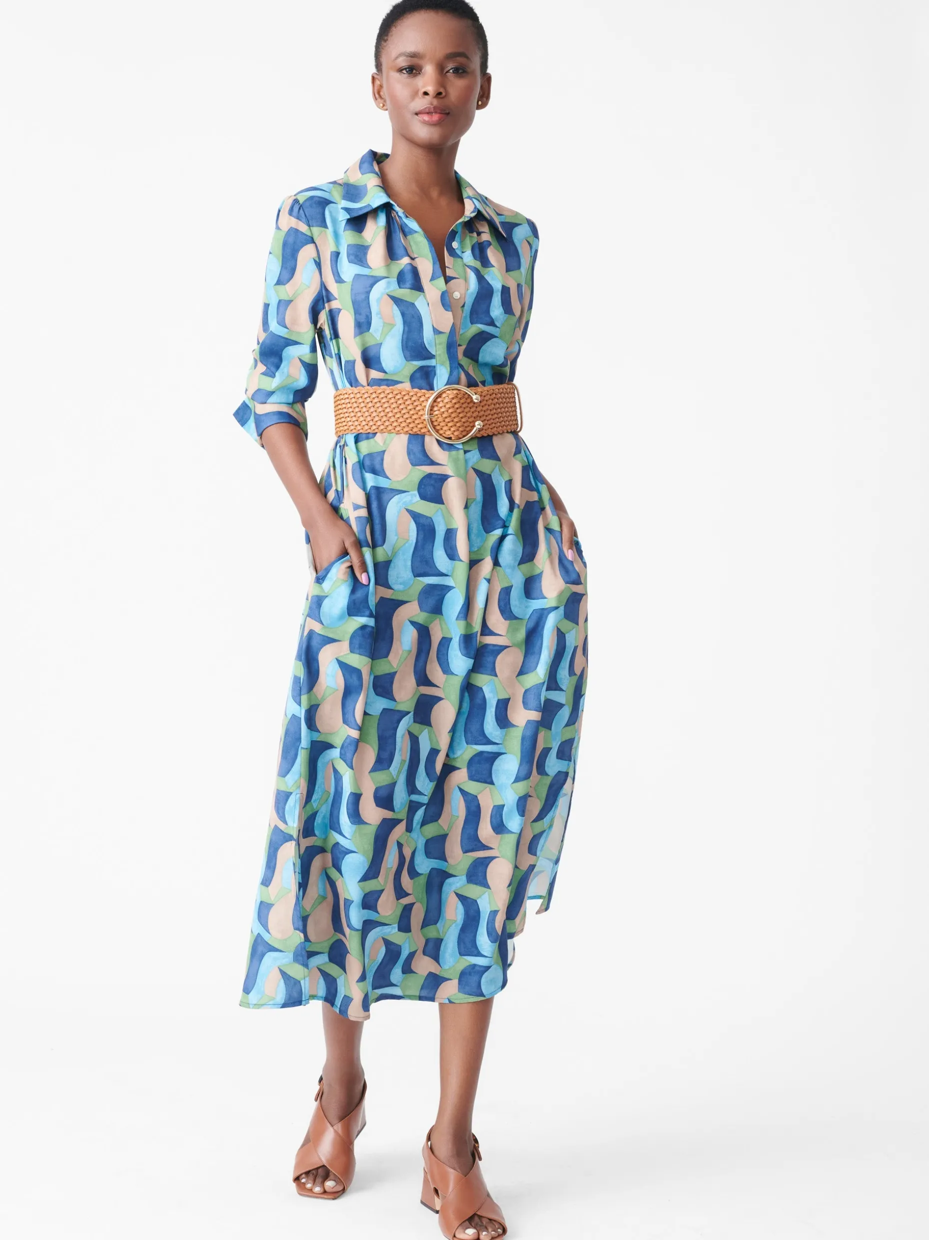 Belle Dress In Abstract Chaise