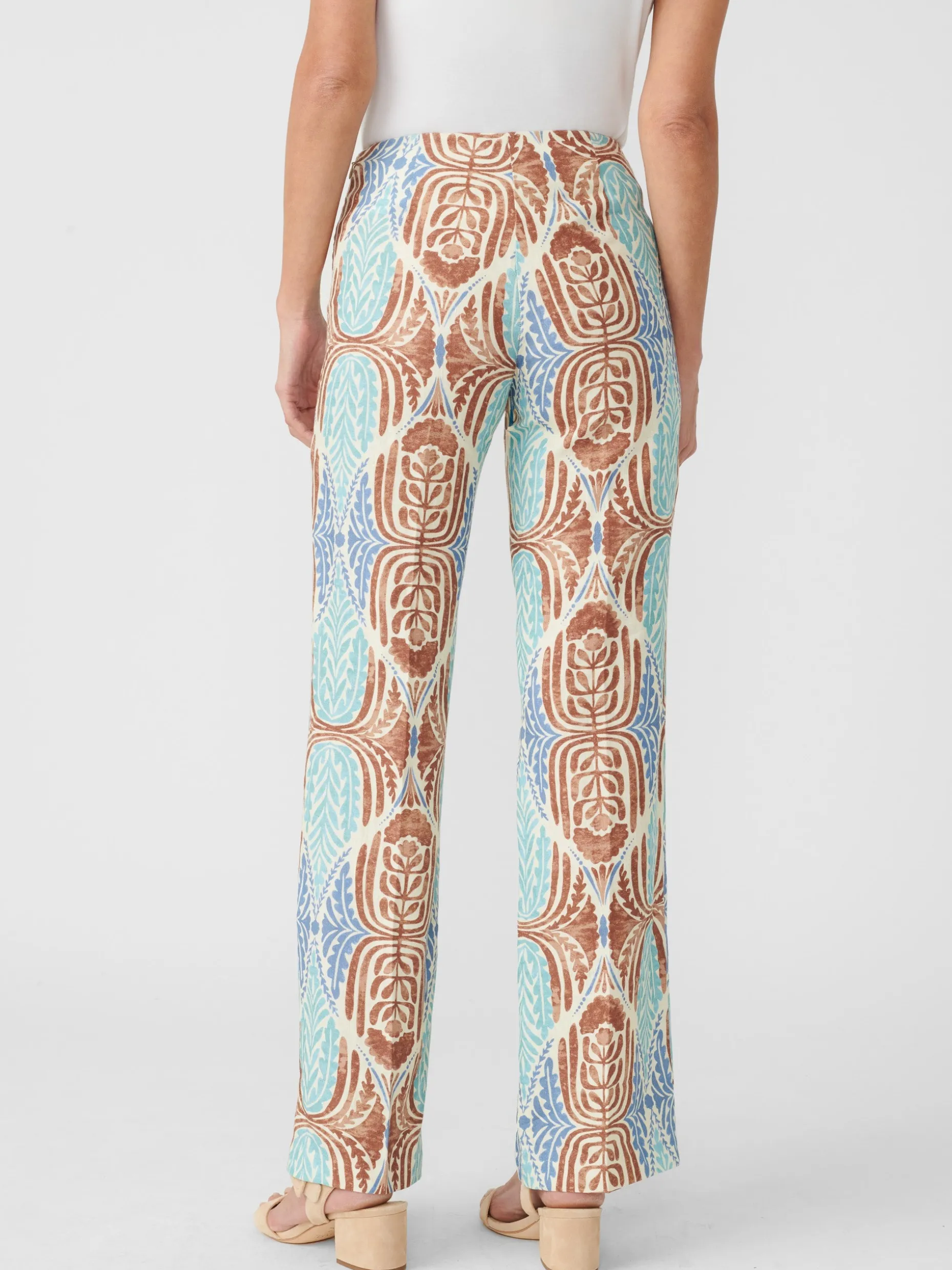 Carter Linen Pants In Carriage House Floral
