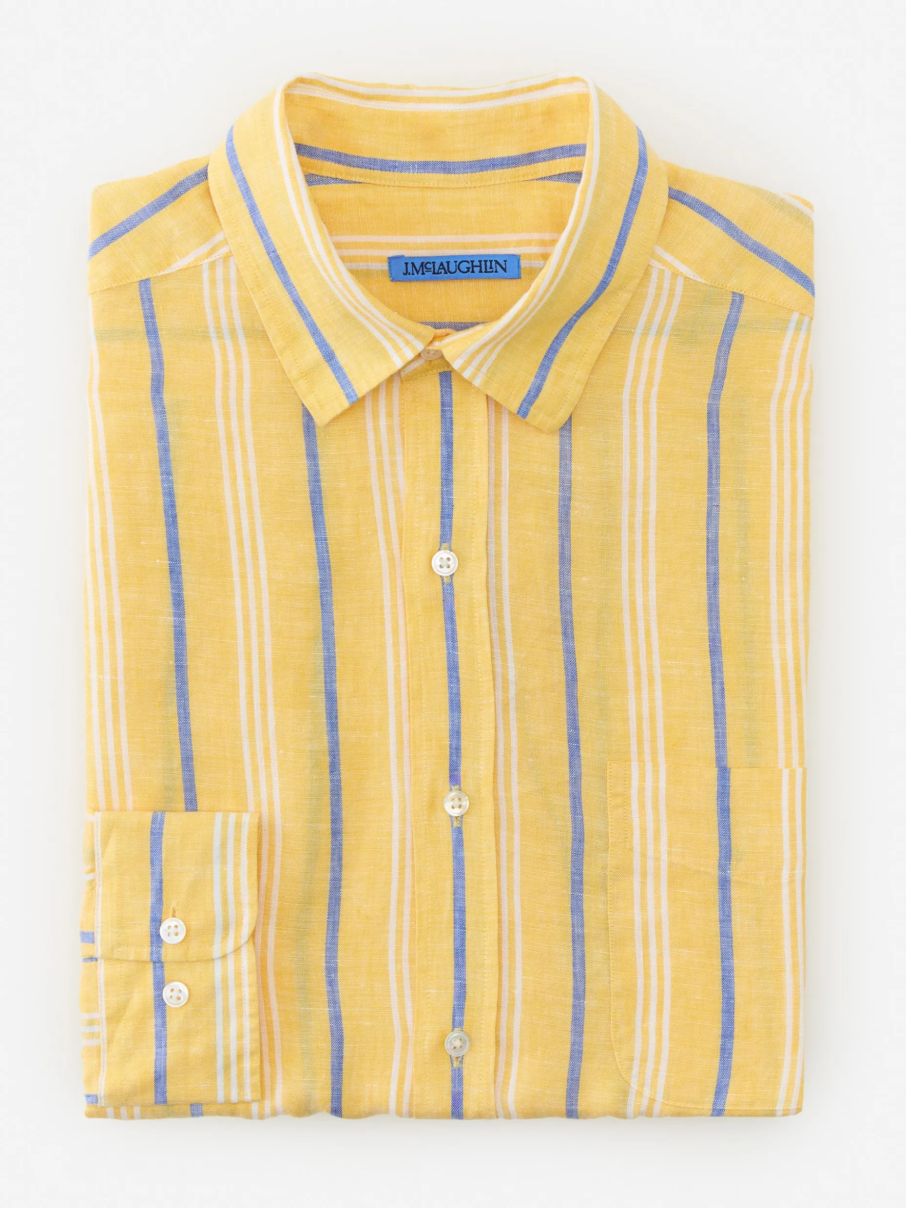 Gramercy Classic Fit Linen Shirt In Stripe