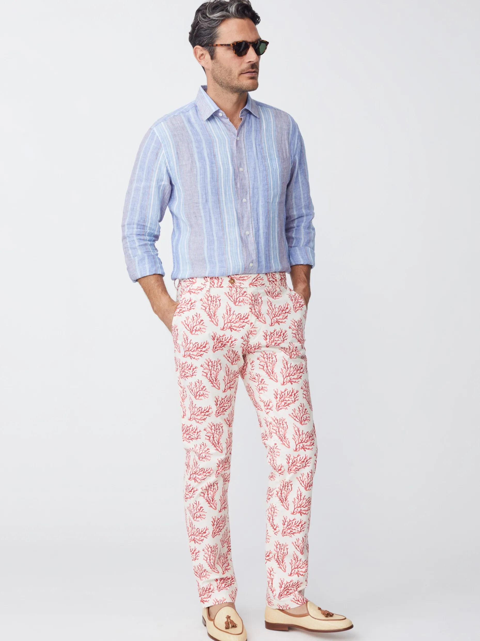 Lukas Pants In Mega Coral Cay Texture