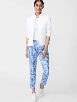 Newport Capri Pants In Painterly Check