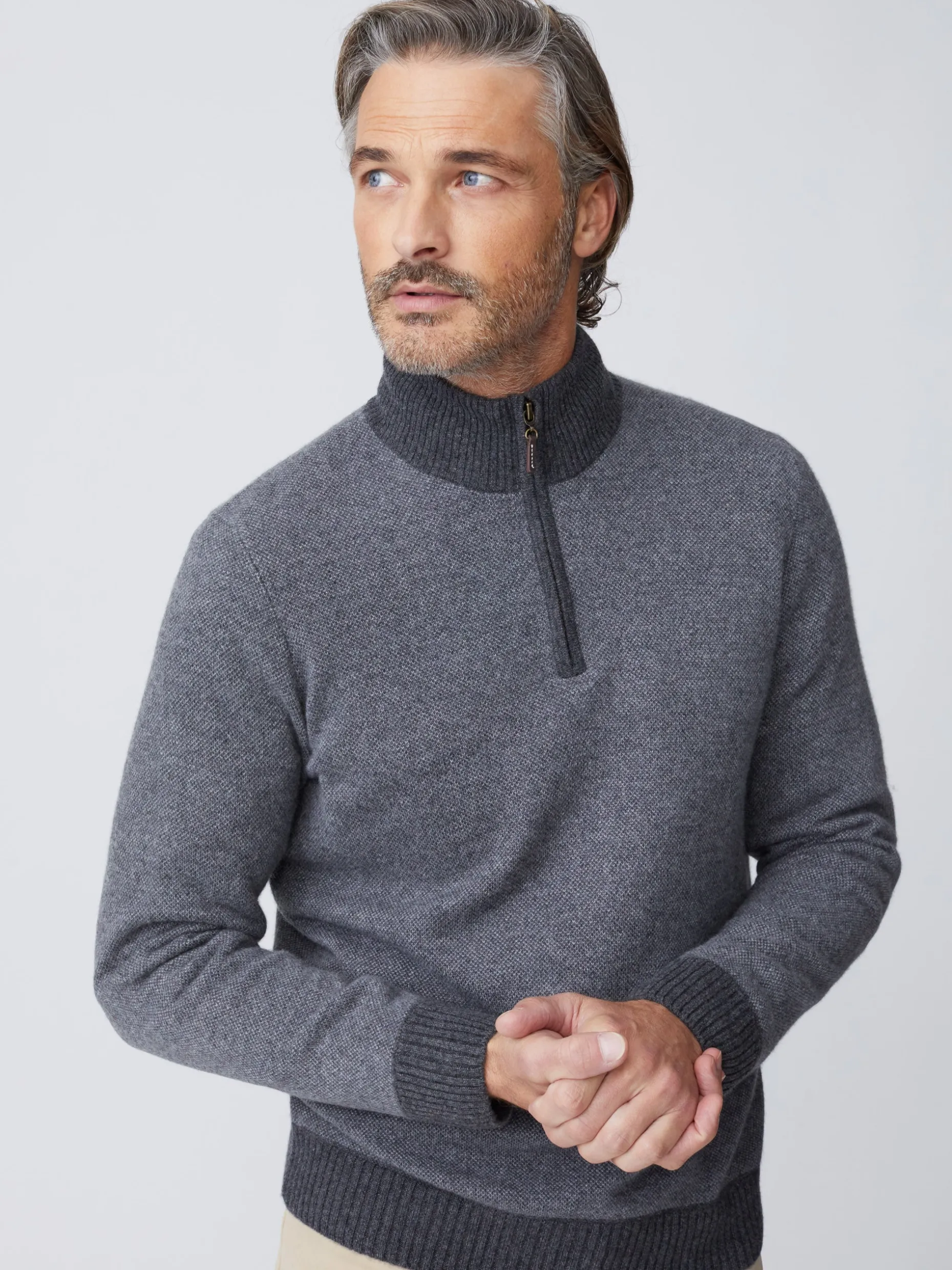 Tate Cashmere Sweater In Birdseye